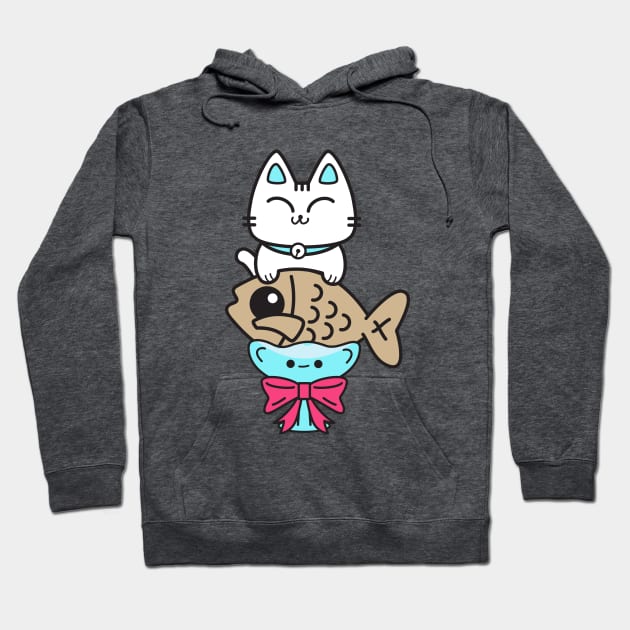 Taiyaki Cat Hoodie by plattercats